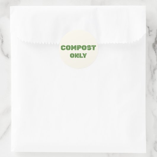 Compostage uniquement - Étiquette compostable (Sac)