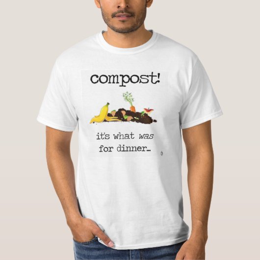 Compostering van je voedselresten! t-shirt (Voorkant)