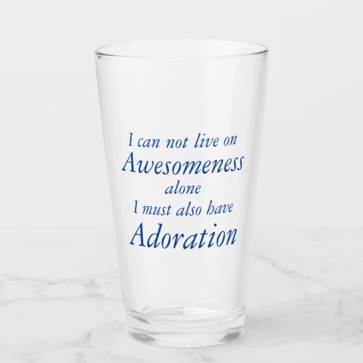 Compréhension et adoration Verre drôle (Devant)