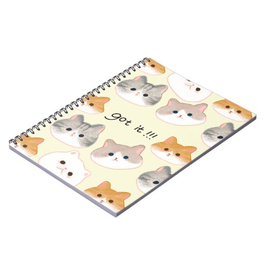 "Compris ! Adorable Chat Visages Carnet 🐾 (Côté gauche)