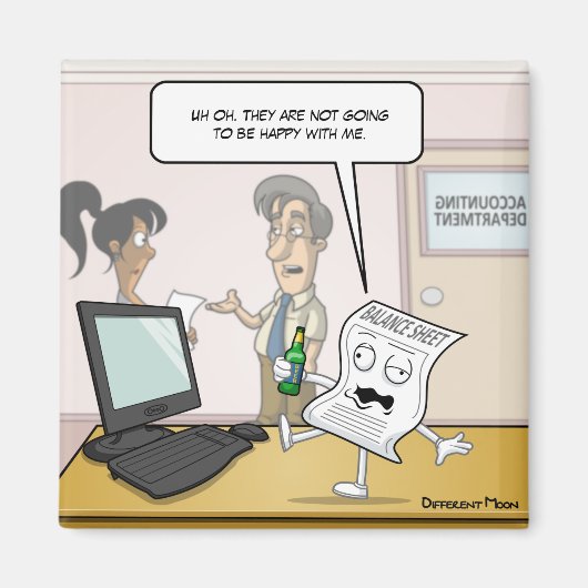 Comptabilisation Drunt Bilan Punny Magnet Carré (Devant)