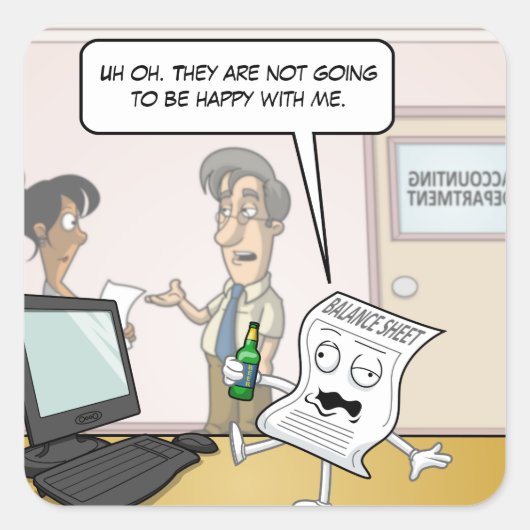 Comptabilisation Stickers Punny Bilan Drunk (Devant)