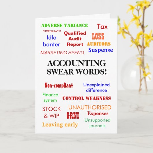 Comptabiliser Les Mots ! Carte d'anniversaire (Fleur jaune)