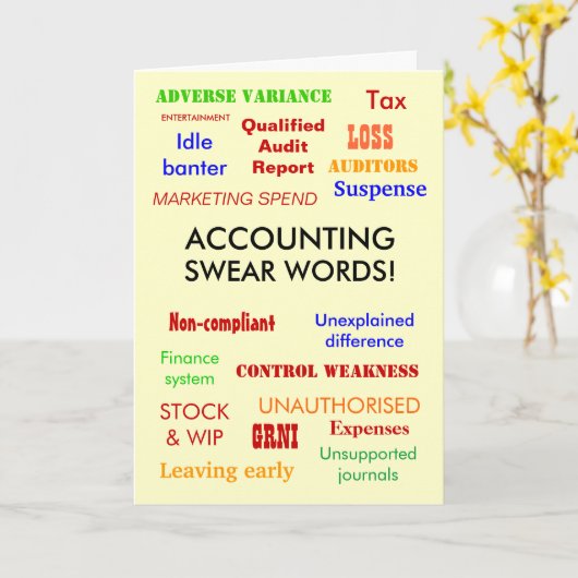 Comptabiliser Les Mots ! Carte d'anniversaire (Fleur jaune)