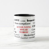 Comptabiliser Les Mots ! Rude Comptable Mug (Centre)