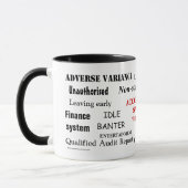 Comptabiliser Les Mots ! Rude Comptable Mug (Gauche)