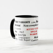 Comptabiliser Les Mots ! Rude Comptable Mug (Devant gauche)