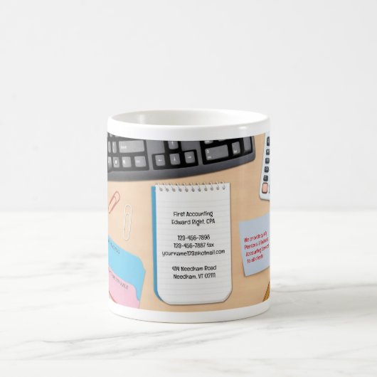 Comptabilité Bureau Arrière - plan Mug (Centre)