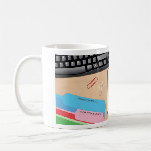 Comptabilité Bureau Arrière - plan Mug (Gauche)