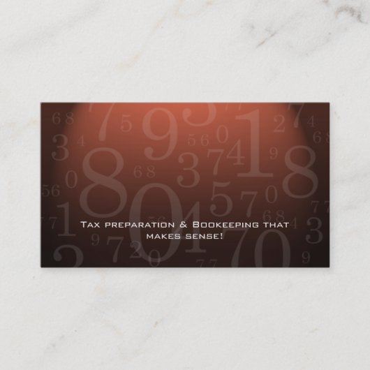Comptabilité - cuivre de carte de visite de (Devant)