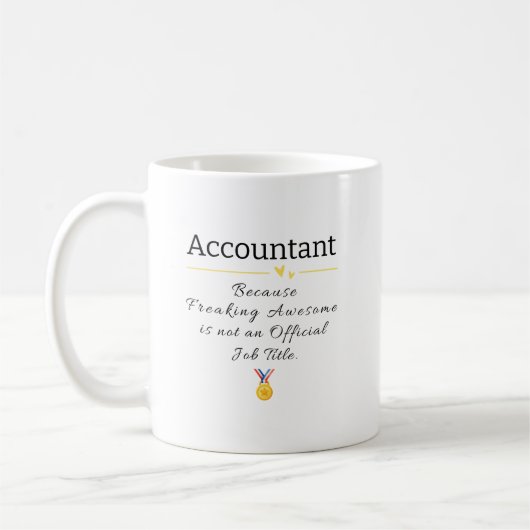Comptable amusant Titre du travail Café Mug (Gauche)