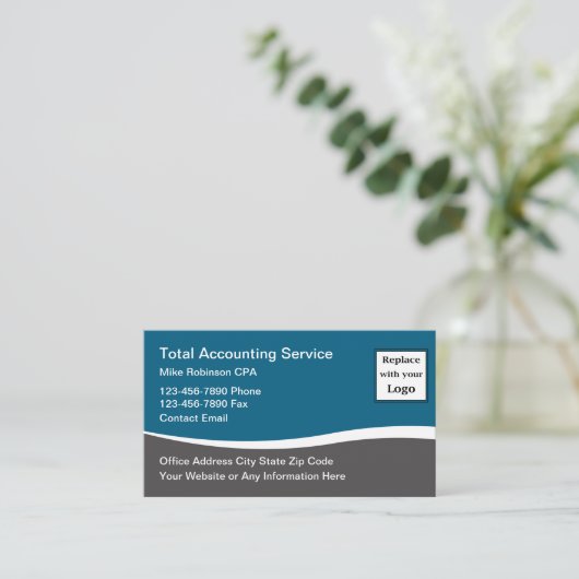Comptable Cartes de visite de budget simple et mod (Debout devant)