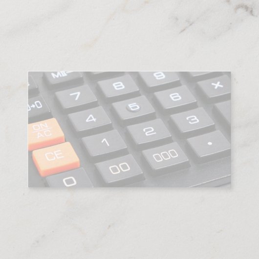 Comptable Cartes de visite de budget simple et mod (Dos)