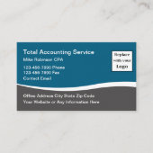 Comptable Cartes de visite de budget simple et mod (Devant)