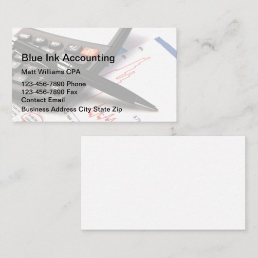 Comptable CPA Cartes de visite modernes (Devant / Derrière)