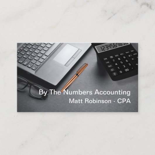 Comptable CPA Cartes de visite modernes (Devant)