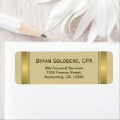 Comptable CPA Étiquettes de adresse Cream and Gold (En situation)
