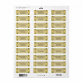 Comptable CPA Étiquettes de adresse Cream and Gold (Feuille entière)