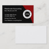 Comptable de l'ACP local Cartes de visite modernes (Devant / Derrière)