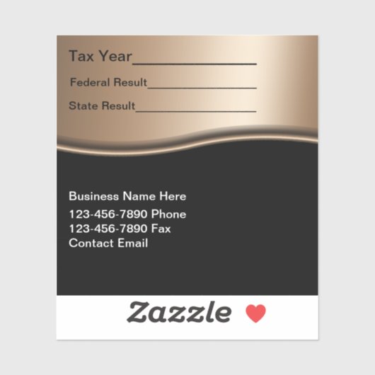 Comptable de préparation fiscale Autocollant de vi (Feuille)