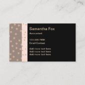 Comptable féminine tendance Carte de visite élégan (Devant)