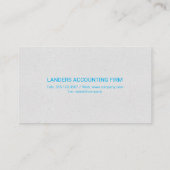 Comptable financier | Carte de visite classeur (Dos)