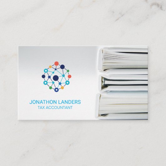 Comptable financier | Carte de visite classeur (Devant)