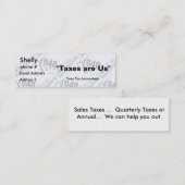 Comptable fiscal Entreprise Cartes de visite maigr (Devant / Derrière)