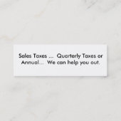 Comptable fiscal Entreprise Cartes de visite maigr (Dos)