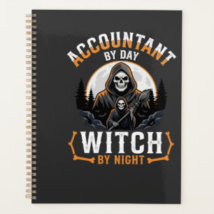 Comptable Halloween le jour Sorcière la nuit Desig