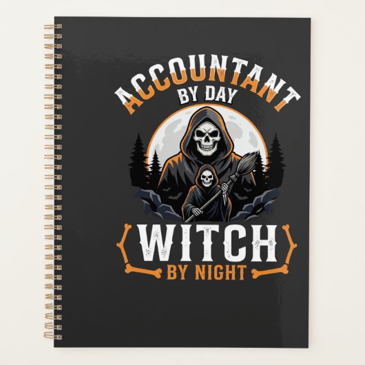 Comptable Halloween le jour Sorcière la nuit Desig (Devant)