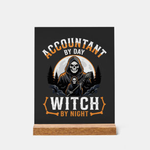 Comptable Halloween le jour Sorcière la nuit Desig