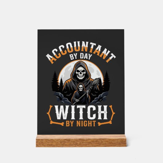 Comptable Halloween le jour Sorcière la nuit Desig (Recto)