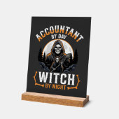 Comptable Halloween le jour Sorcière la nuit Desig (Angle)