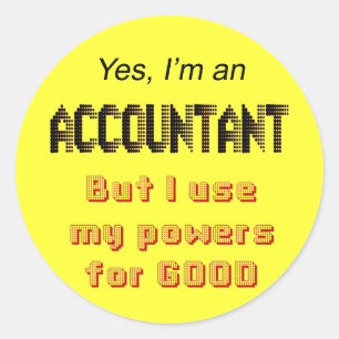 Comptable Pouvoirs Drôle Office Stickers Humor