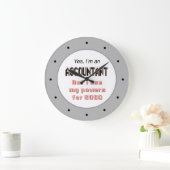 Comptable Pouvoirs Funny Office Horloge murale (Maison)