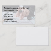 Comptable professionnel Cartes de visite classique (Devant / Derrière)