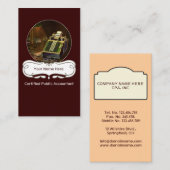 Comptable professionnel Cartes de visite Vintages (Devant / Derrière)