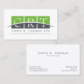 Comptable professionnel et Carte de visite financi (Devant / Derrière)
