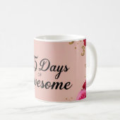 Compte à rebours d'anniversaire fleuri tasse de ca (Devant droit)