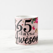 Compte à rebours d'anniversaire fleuri tasse de ca (Centre)