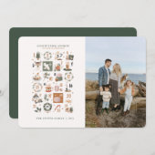 Compte à rebours de Noël Objets de vacances Cartes (Devant / Derrière)