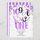 Compte à rebours ! Invitation à l'anniversaire (Devant / Derrière)