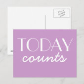 Compte d'aujourd'hui - carte postale de motivation (Devant / Derrière)