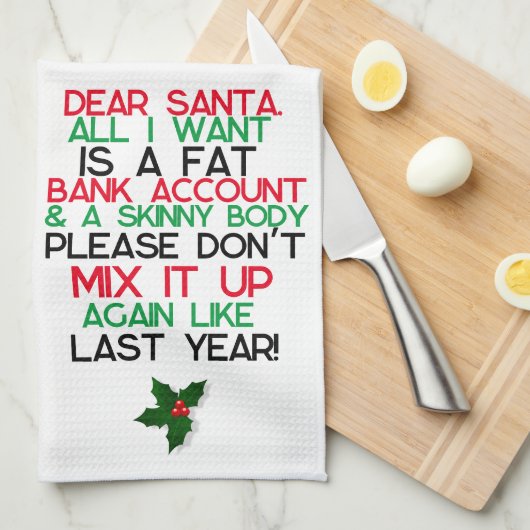 Compte de banque de graisse, Serviettes de cuisine (Quart Plié)