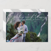 compte de nos bénédictions carte photo de vacances (Devant / Derrière)