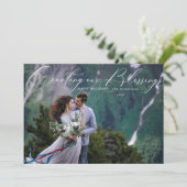 compte de nos bénédictions carte photo de vacances (Debout devant)