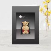 Compte Dracula - carte de voeux de Halloween (Fleur jaune)