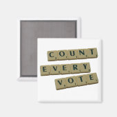 Compter chaque bulletin de vote Carrelage Magnet (Recto/Verso)