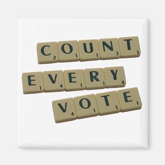 Compter chaque bulletin de vote Carrelage Magnet (Devant)